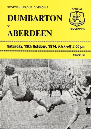 Programme: Aberdeen, 19 Oct 1974