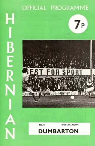 Programme: Hibernian, 14 Dec 1974