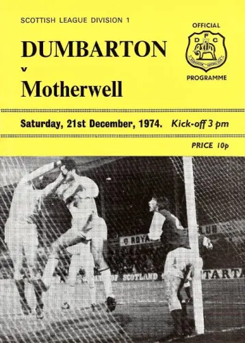 Programme: Motherwell, 21 Dec 1974