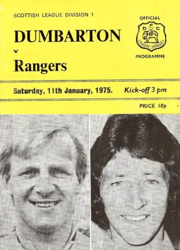 Programme: Rangers, 11 Jan 1975