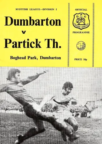 Programme: Partick Thistle, 8 Feb 1975