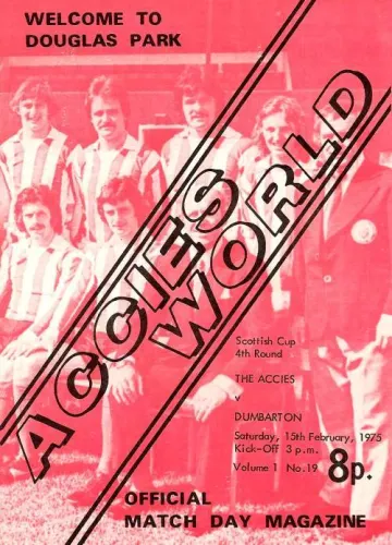 Programme: Hamilton Academical, 15 Feb 1975