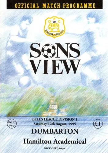Programme: Hamilton Academical, 12 Aug 1995