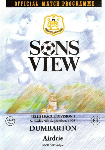 Programme: Airdrieonians, 9 Sep 1995