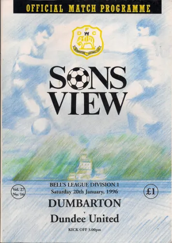 Programme: Dundee United, 20 Jan 1996