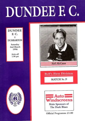 Programme: Dundee, 2 Mar 1996