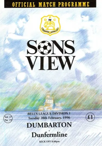 Programme: Dunfermline Athletic, 9 Mar 1996