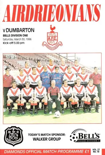 Programme: Airdrieonians, 30 Mar 1996