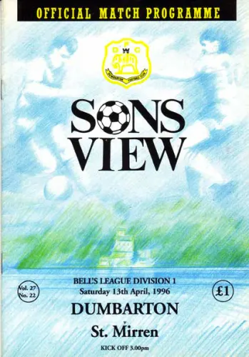 Programme: St Mirren, 13 Apr 1996
