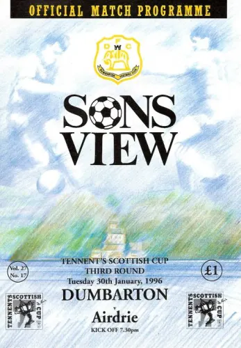 Programme: Airdrieonians, 30 Jan 1996