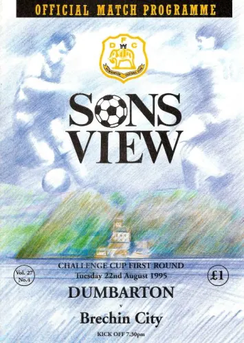 Programme: Brechin City, 22 Aug 1995