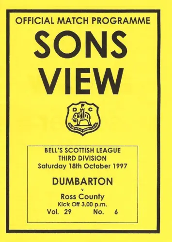 Programme: Ross County, 18 Oct 1997