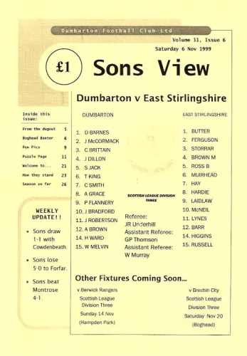 Programme cover