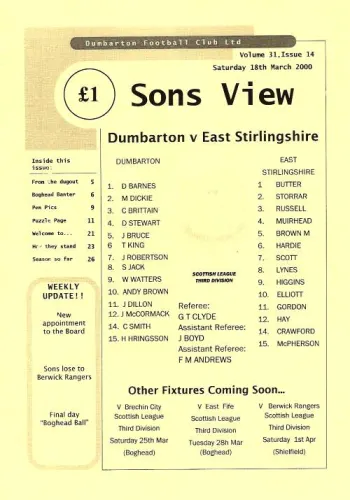 Programme cover