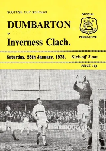 Programme: Inverness Clachnacuddin, 25 Jan 1975