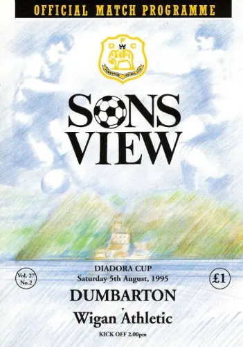 Programme: Wigan Athletic, 5 Aug 1995